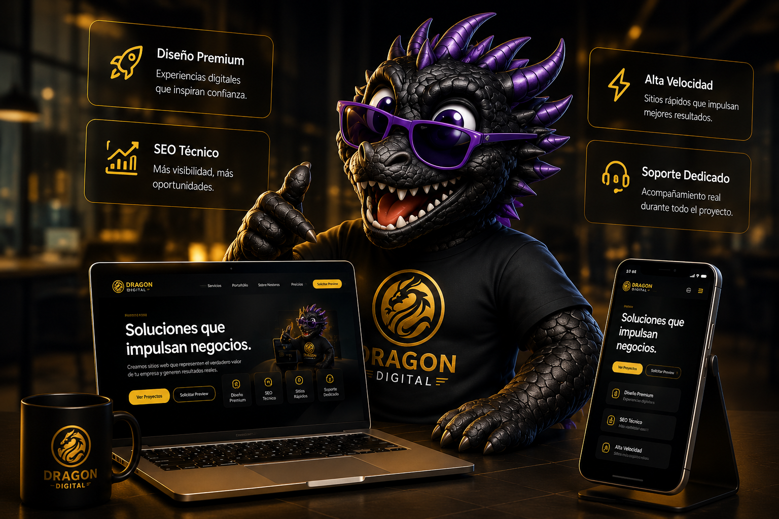 Dragon Digital Premium Services Mockup