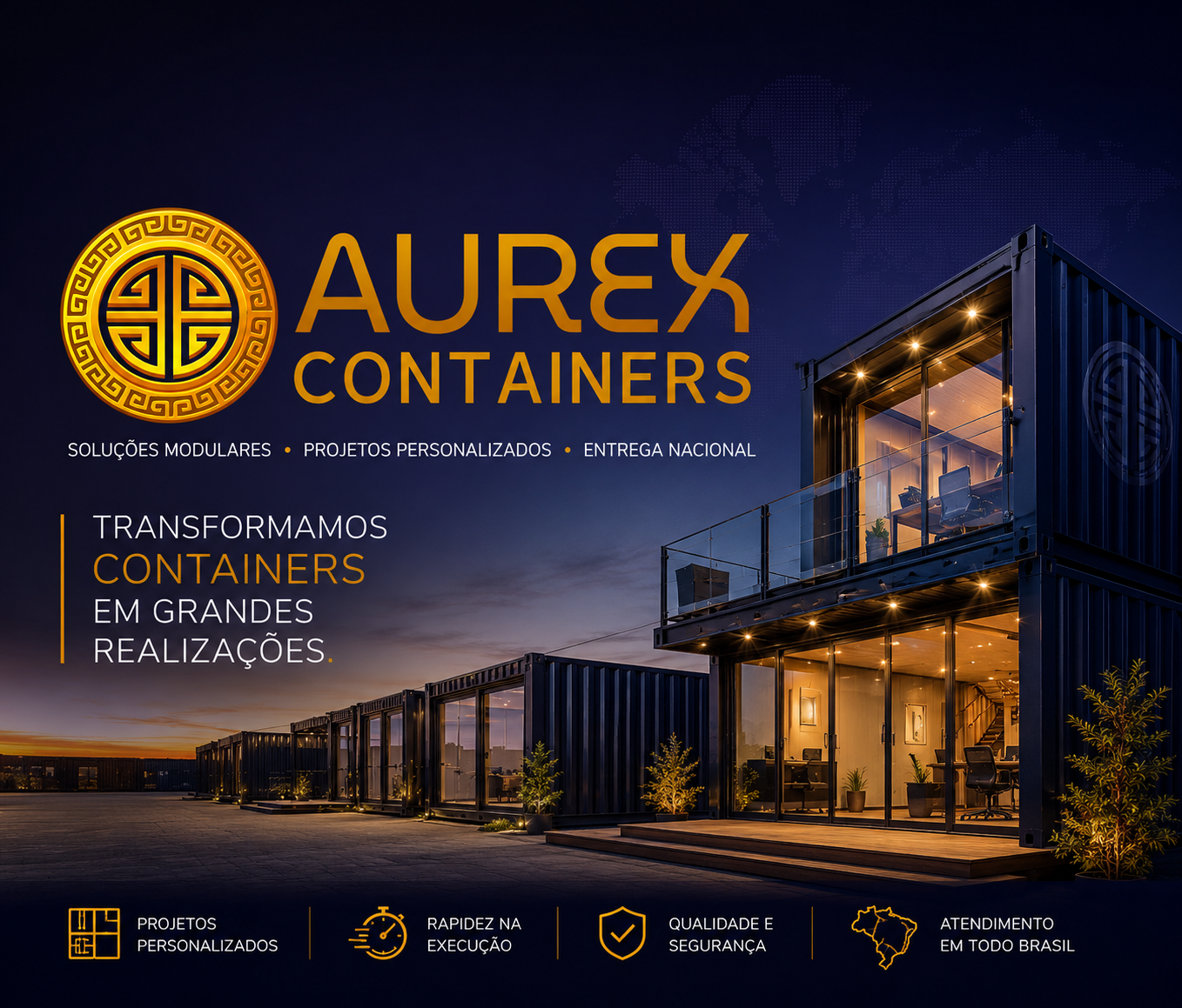 Sitio web de Aurex Containers Brasil desarrollado por Dragon Digital